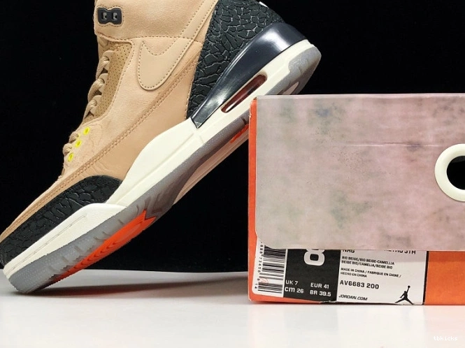 Rep TBK Beige JTH Jordan 3 Air AV6683-200 Bio 0702